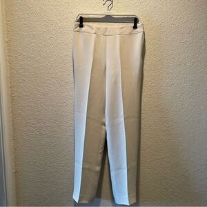 Giorgio Armani women light tan 100% silk casual dress pants, size 42